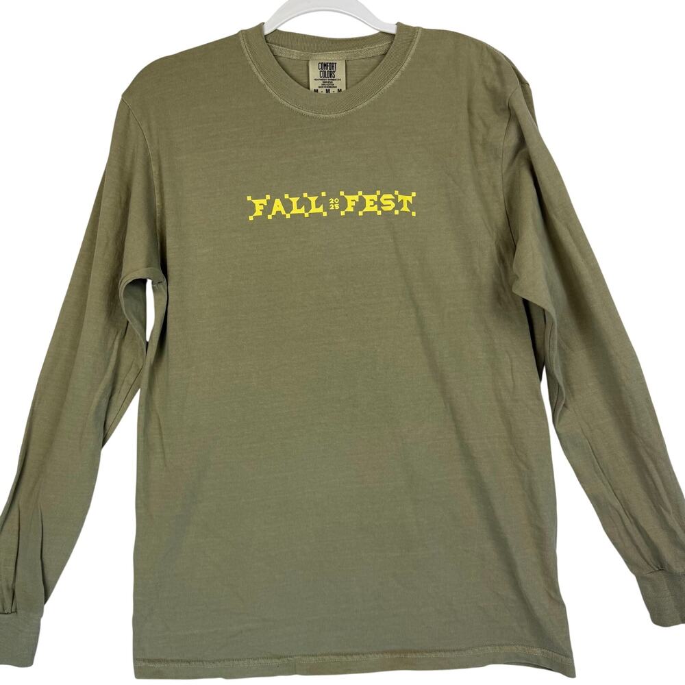 NWOT Ballerina Farms Fall Fest Long Sleeve Olive Green Graphic Tee Size M